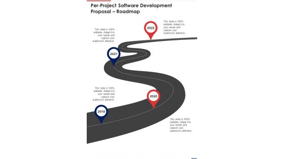 Per Project Software Development Proposal Roadmap One Pager Sample Example Document