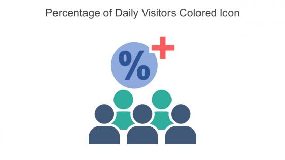 Percentage Of Daily Visitors Colored Icon In Powerpoint Pptx Png And Editable Eps Format