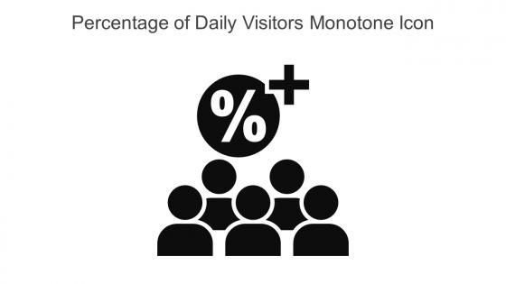 Percentage Of Daily Visitors Monotone Icon In Powerpoint Pptx Png And Editable Eps Format