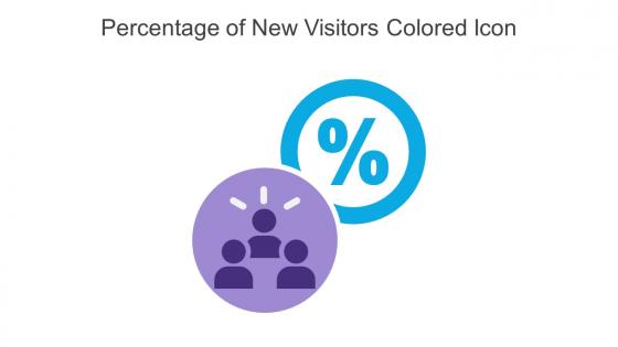 Percentage Of New Visitors Colored Icon In Powerpoint Pptx Png And Editable Eps Format