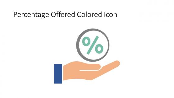 Percentage Offered Colored Icon In Powerpoint Pptx Png And Editable Eps Format