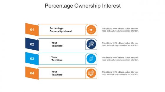 Percentage ownership interest ppt powerpoint presentation visual aids files cpb