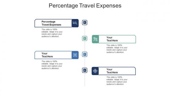 Percentage travel expenses ppt powerpoint presentation layouts background designs cpb