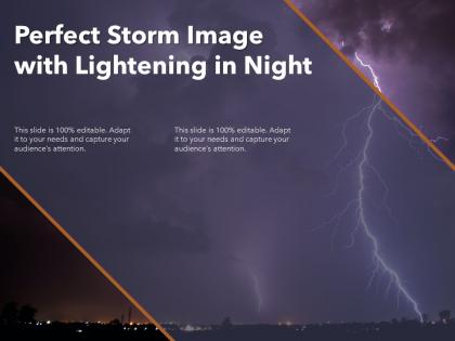 Perfect storm image with lightening in night