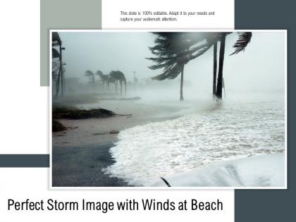 Perfect storm image with winds at beach