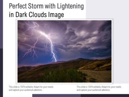Perfect storm with lightening in dark clouds image