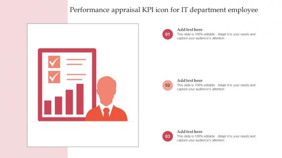 Performance Appraisal KPI Icon For IT Department Employee