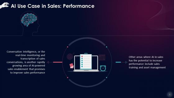 Performance As A Use Case Of AI In Sales Training Ppt