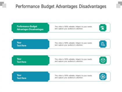 Performance budget advantages disadvantages ppt powerpoint presentation outline show cpb