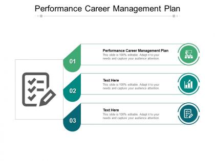 Performance career management plan ppt powerpoint presentation model deck cpb