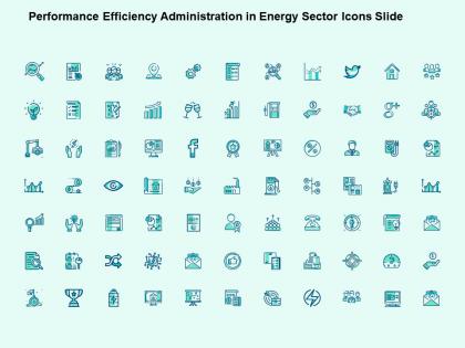 Performance efficiency administration in energy sector icons slide