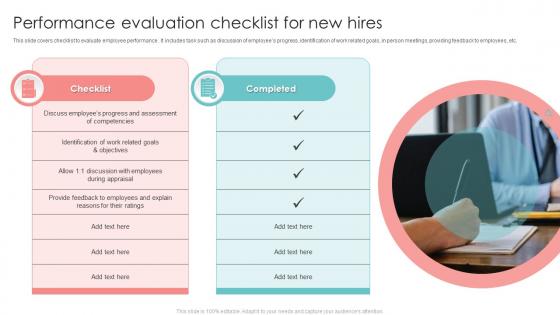 Performance Evaluation Checklist For New Hires