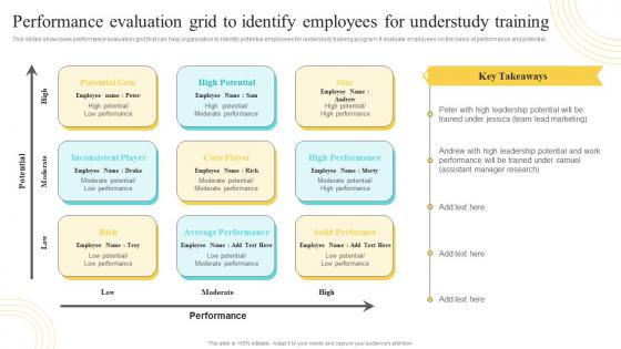 Performance Evaluation Grid To Identify Employees Developing And Implementing