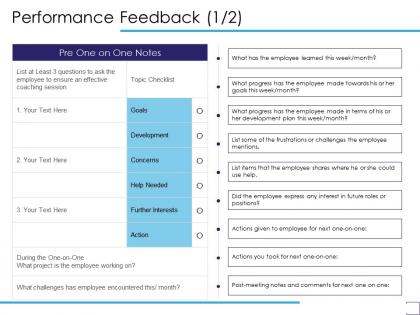 Performance feedback development ppt powerpoint presentation layouts example