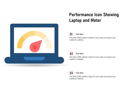 Performance icon showing laptop and meter