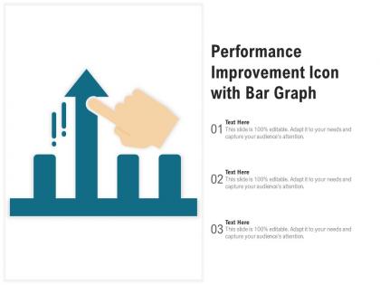 Performance improvement icon with bar graph