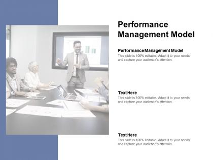 Performance management model ppt powerpoint presentation summary cpb