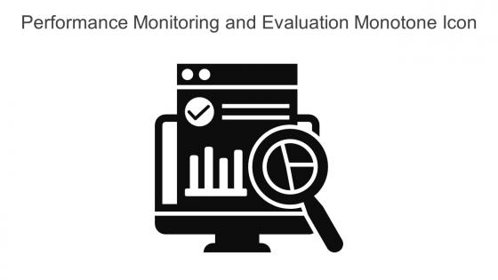 Performance Monitoring And Evaluation Monotone Icon In Powerpoint Pptx Png And Editable Eps Format
