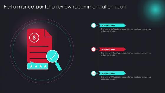Performance Portfolio Review Recommendation Icon