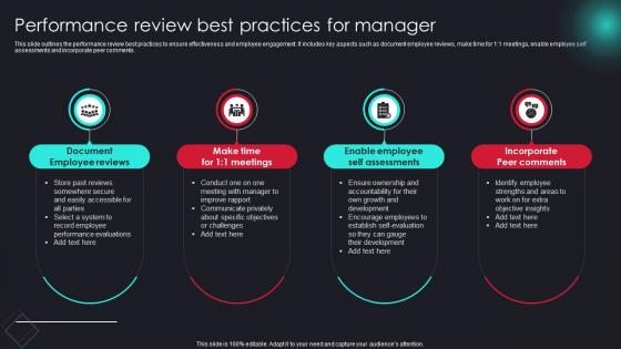 Performance Review Best Practices For Manager
