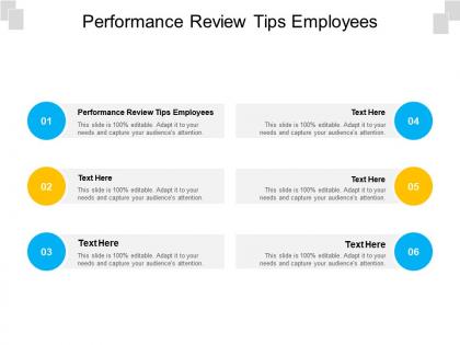 Performance review tips employees ppt powerpoint presentation portfolio clipart cpb