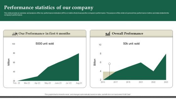 Performance Statistics Of Our Company Electric Vehicle Fundraising Pitch Deck