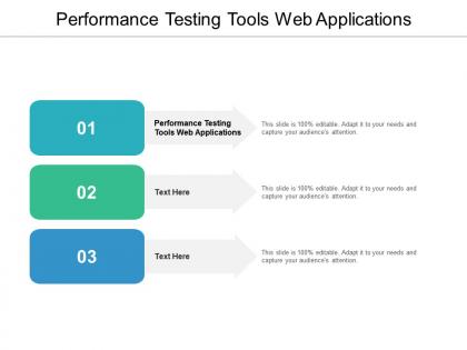 Performance testing tools web applications ppt powerpoint presentation infographic cpb