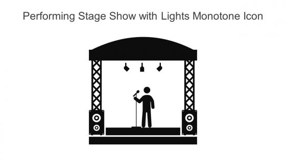 Performing Stage Show With Lights Monotone Icon In Powerpoint Pptx Png And Editable Eps Format
