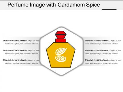 Perfume image with cardamom spice