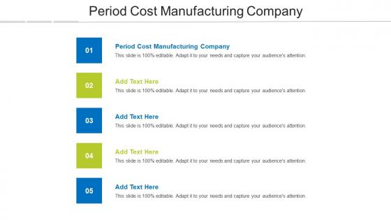 Period Cost Manufacturing Company Ppt PowerPoint Presentation Professional Cpb