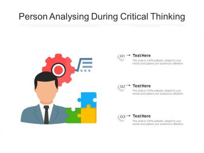 Person analysing during critical thinking