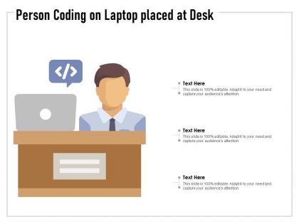Person coding on laptop placed at desk