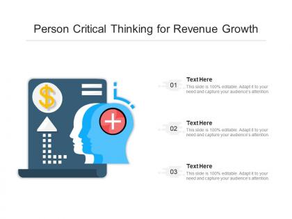 Person critical thinking for revenue growth