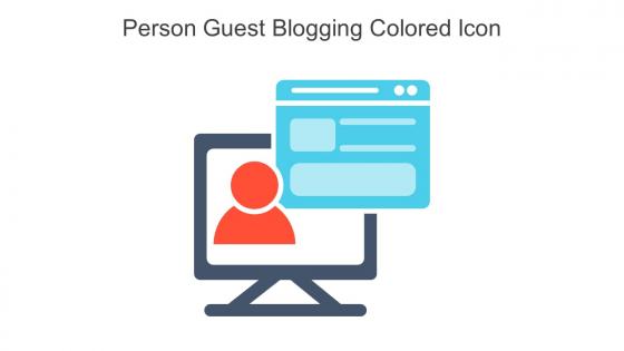 Person Guest Blogging Colored Icon In Powerpoint Pptx Png And Editable Eps Format