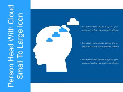 Person head with cloud small to large icon