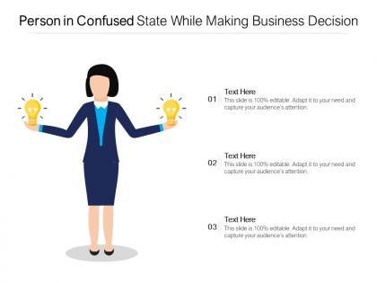 Person in confused state while making business decision