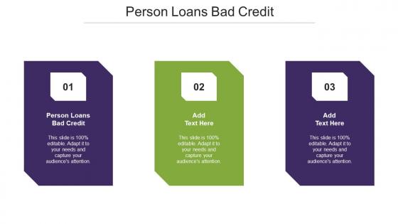 Person Loans Bad Credit Ppt Powerpoint Presentation Slide Cpb