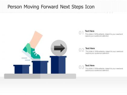 Person moving forward next steps icon