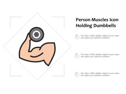 Person muscles icon holding dumbbells
