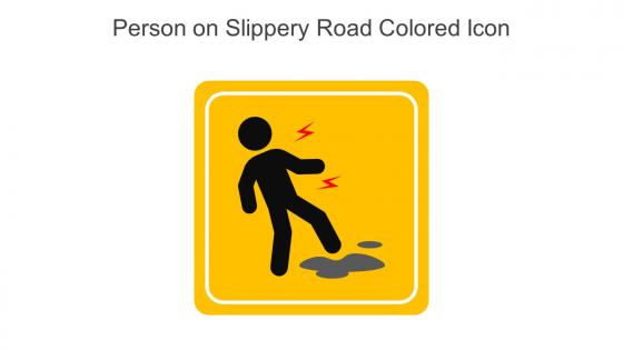 Person On Slippery Road Colored Icon In Powerpoint Pptx Png And Editable Eps Format