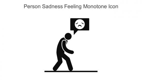 Person Sadness Feeling Monotone Icon In Powerpoint Pptx Png And Editable Eps Format