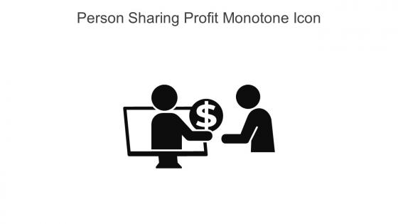 Person Sharing Profit Monotone Icon In Powerpoint Pptx Png And Editable Eps Format