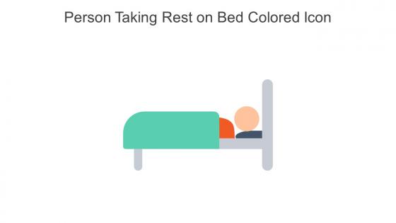 Person Taking Rest On Bed Colored Icon In Powerpoint Pptx Png And Editable Eps Format