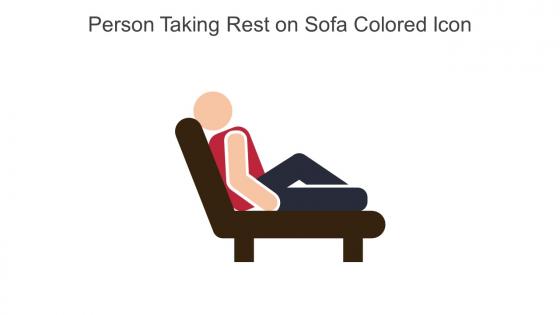Person Taking Rest On Sofa Colored Icon In Powerpoint Pptx Png And Editable Eps Format