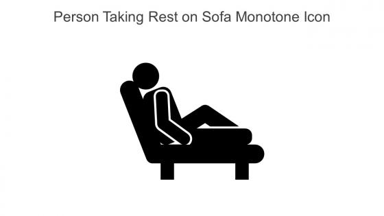 Person Taking Rest On Sofa Monotone Icon In Powerpoint Pptx Png And Editable Eps Format