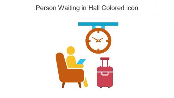 Person Waiting In Hall Colored Icon In Powerpoint Pptx Png And Editable Eps Format