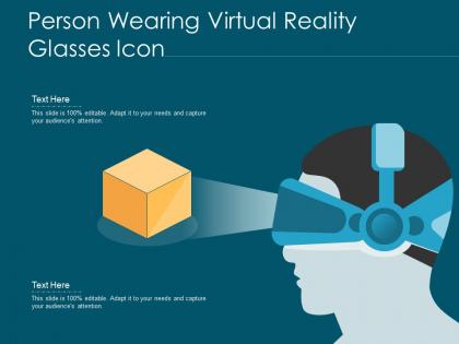 Person wearing virtual reality glasses icon