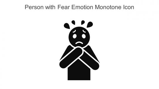 Person With Fear Emotion Monotone Icon In Powerpoint Pptx Png And Editable Eps Format