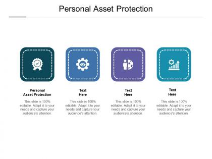 Personal asset protection ppt powerpoint presentation outline brochure cpb