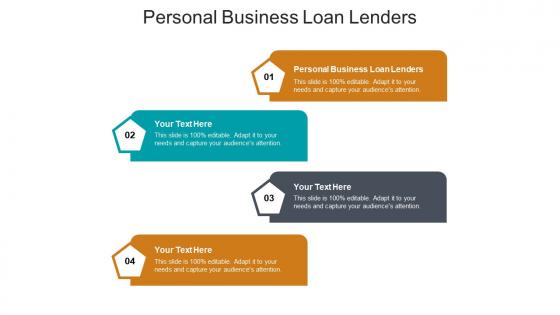 Personal business loan lenders ppt powerpoint presentation outline icon cpb